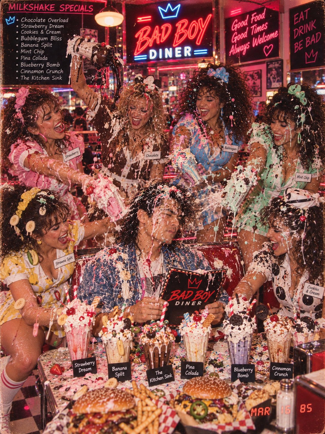 The quarterly milkshake fiasco at Bad Boy Diner -- a milkshake food fight